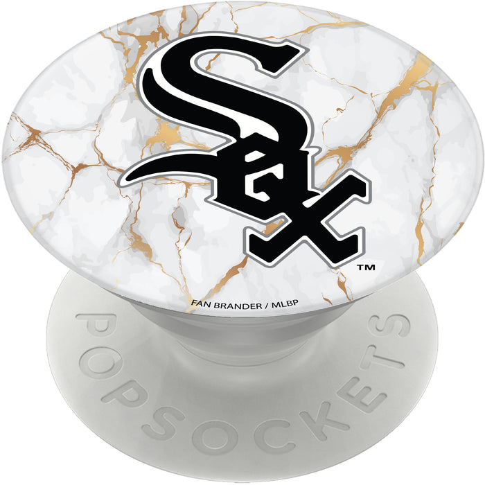 PopSocket PopGrip with Chicago White Sox White Marble design