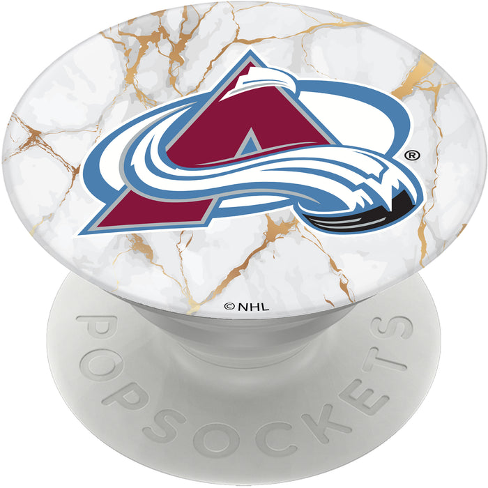 PopSocket PopGrip with Colorado Avalanche White Marble design