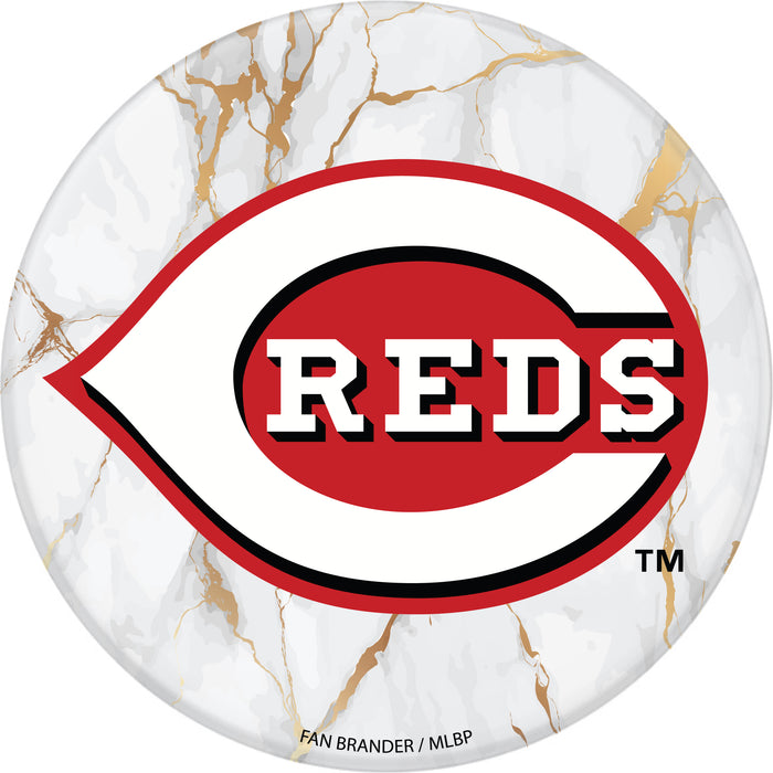 PopSocket PopGrip with Cincinnati Reds White Marble design