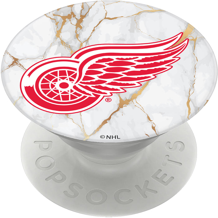 PopSocket PopGrip with Detroit Red Wings White Marble design