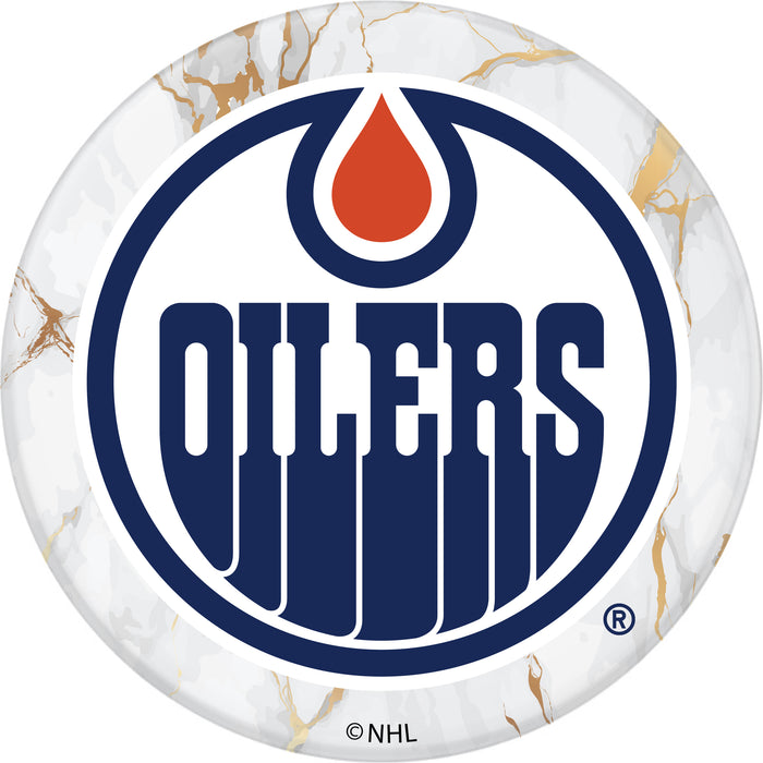 PopSocket PopGrip with Edmonton Oilers White Marble design