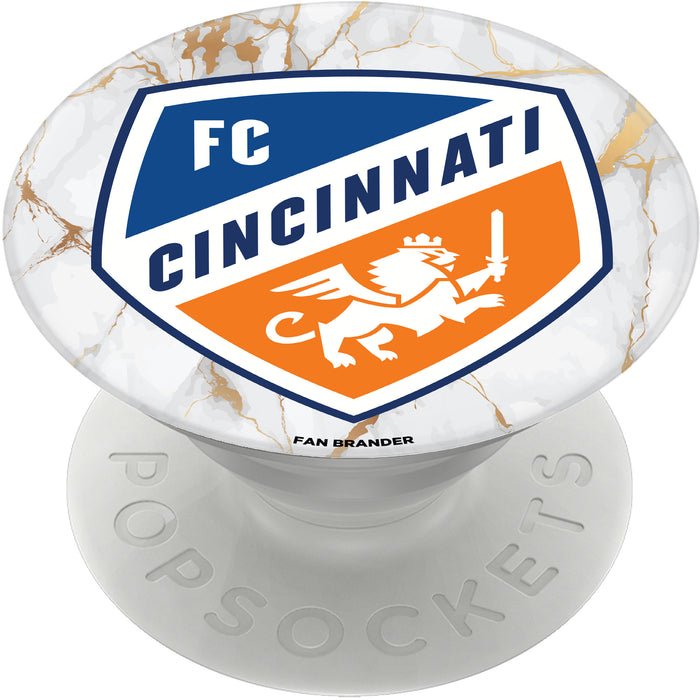 PopSocket PopGrip with  FC Cincinnati White Marble design