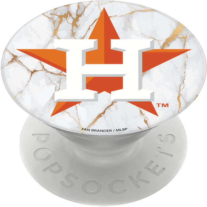 PopSocket PopGrip with Houston Astros White Marble design