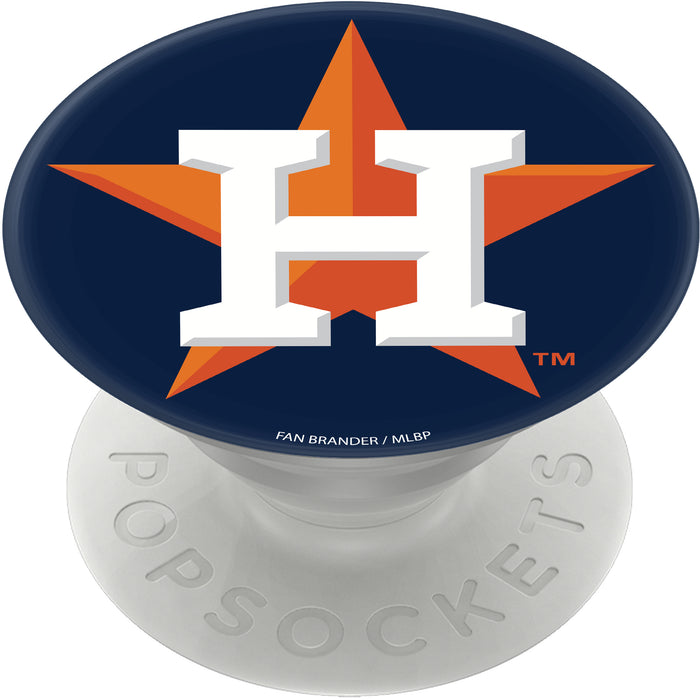 PopSocket PopGrip with Houston Astros Primary Logo on Team Color Background