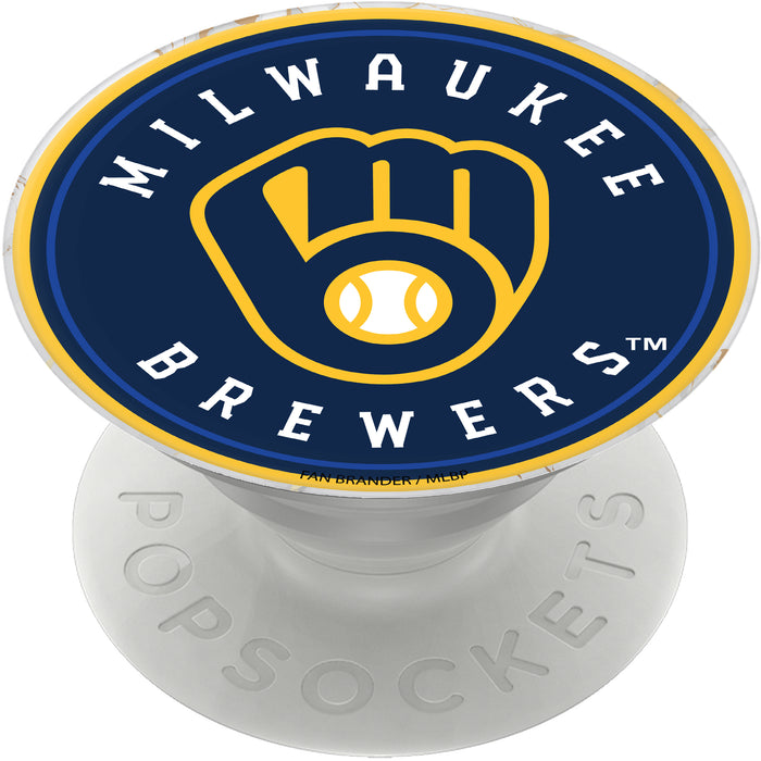 PopSocket PopGrip with Milwaukee Brewers White Marble design