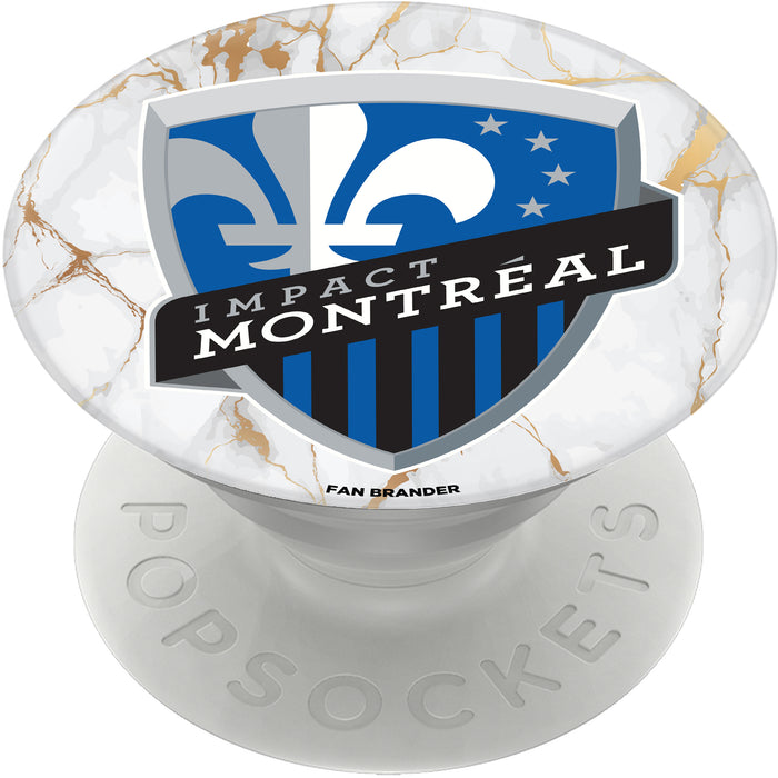 PopSocket PopGrip with  Montreal Impact White Marble design