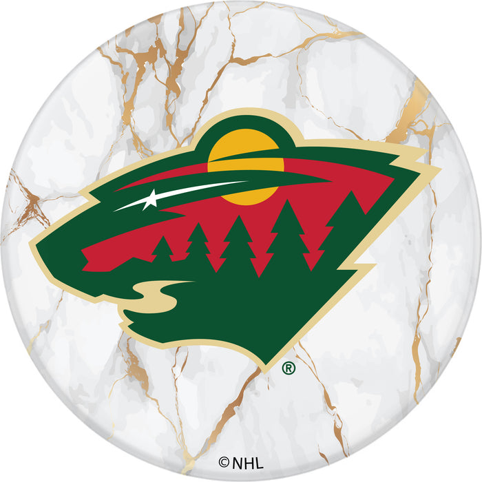 PopSocket PopGrip with Minnesota Wild White Marble design