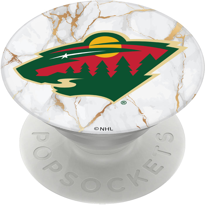 PopSocket PopGrip with Minnesota Wild White Marble design