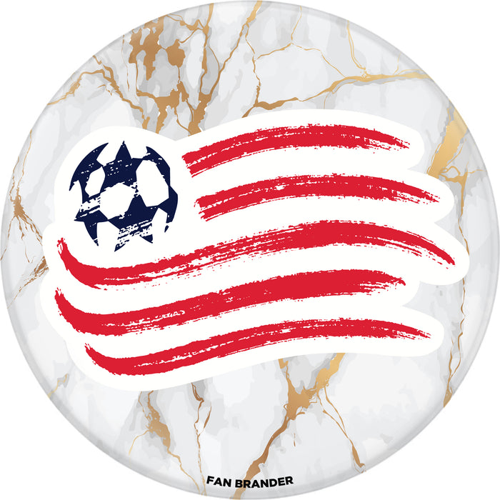 PopSocket PopGrip with  New England Revolution White Marble design