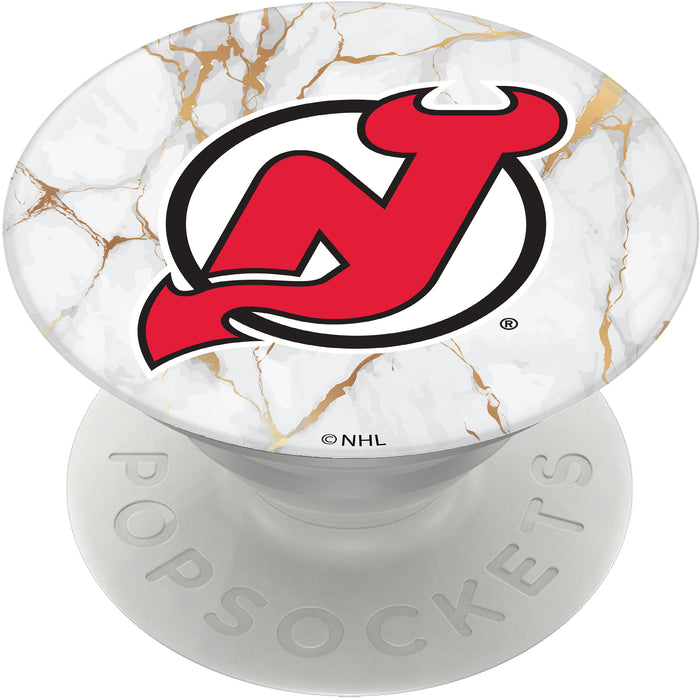 PopSocket PopGrip with New Jersey Devils White Marble design