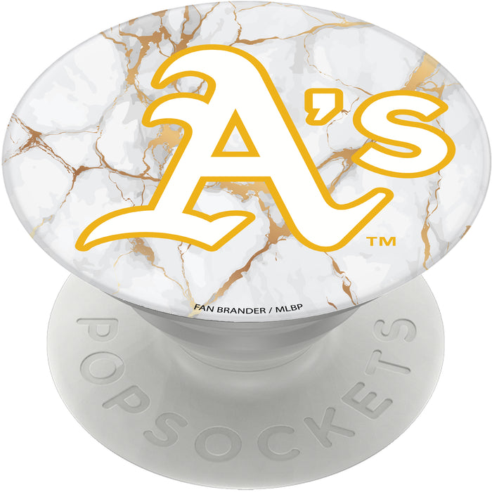 PopSocket PopGrip with Oakland Athletics White Marble design