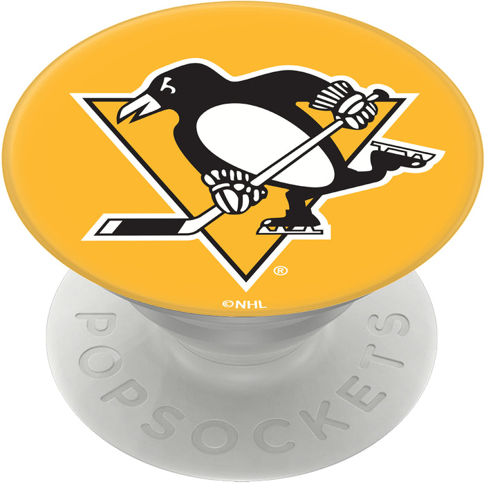 PopSocket PopGrip with Pittsburgh Penguins Team Color Background