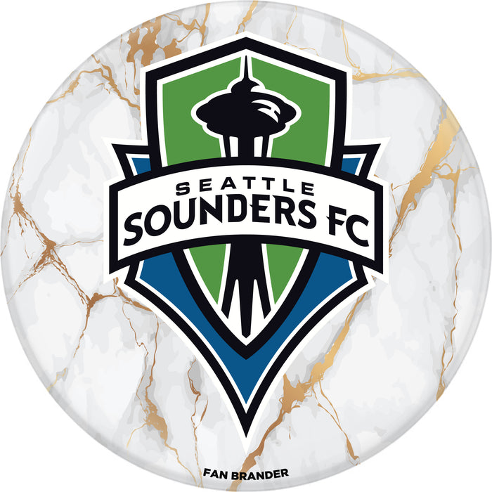 PopSocket PopGrip with  Seatle Sounders White Marble design