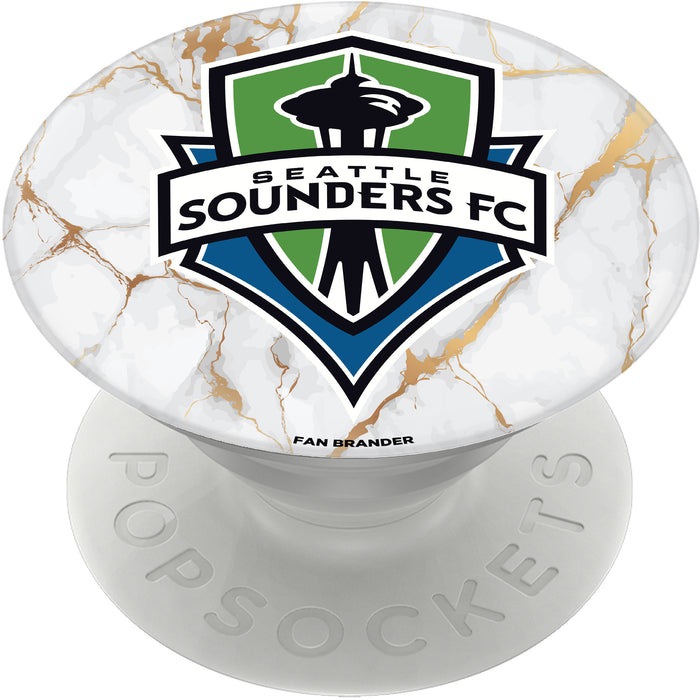 PopSocket PopGrip with  Seatle Sounders White Marble design
