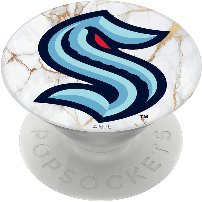 PopSocket PopGrip with Seattle Kraken White Marble design
