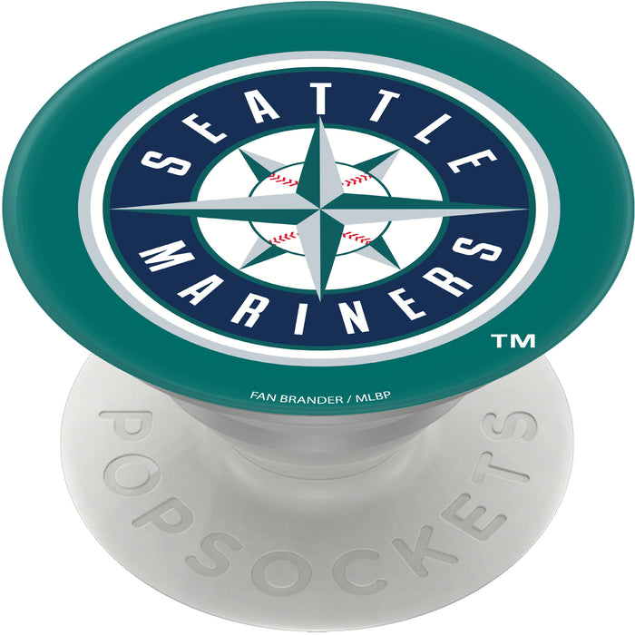 PopSocket PopGrip with Seattle Mariners Primary Logo on Team Color Background