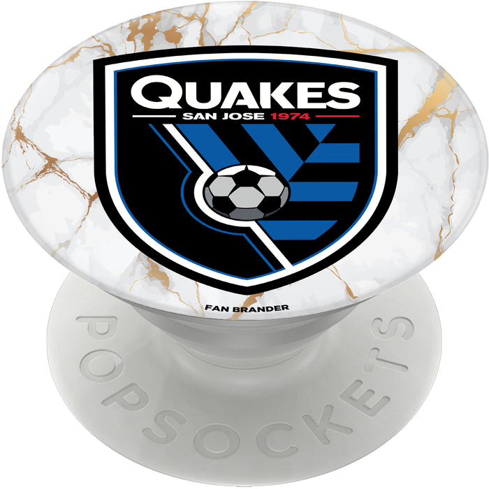 PopSocket PopGrip with  San Jose Earthquakes White Marble design