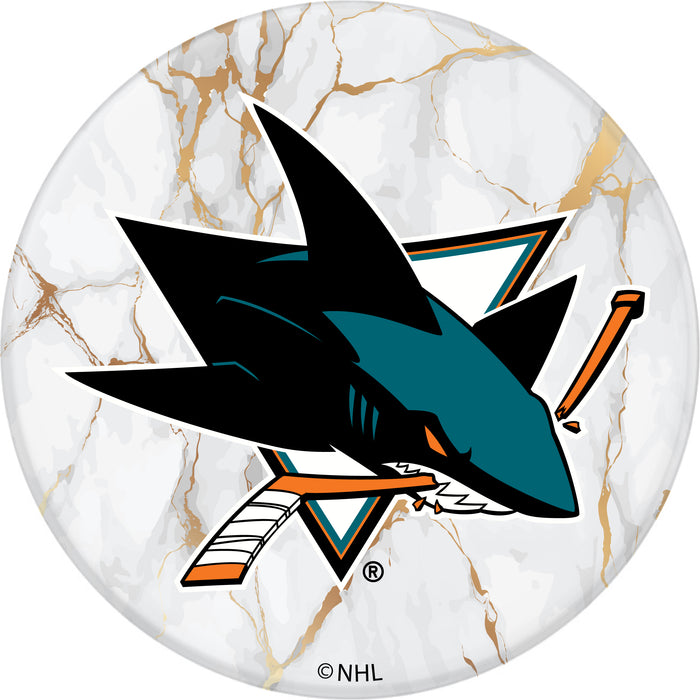 PopSocket PopGrip with San Jose Sharks White Marble design
