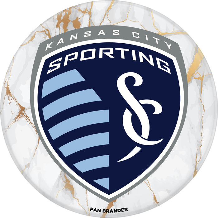 PopSocket PopGrip with  Sporting Kansas City White Marble design