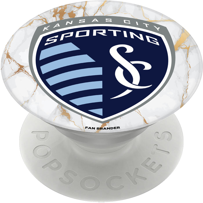 PopSocket PopGrip with  Sporting Kansas City White Marble design
