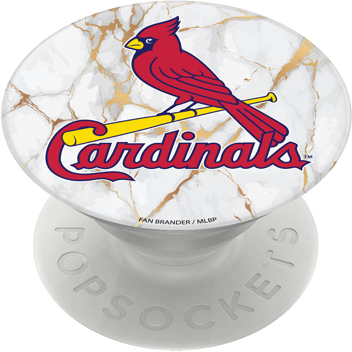 PopSocket PopGrip with St. Louis Cardinals White Marble design