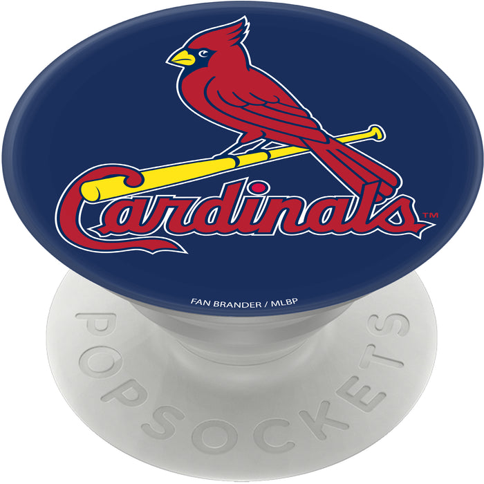 PopSocket PopGrip with St. Louis Cardinals Primary Logo on Team Color Background