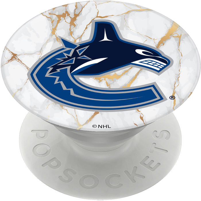 PopSocket PopGrip with Vancouver Canucks White Marble design
