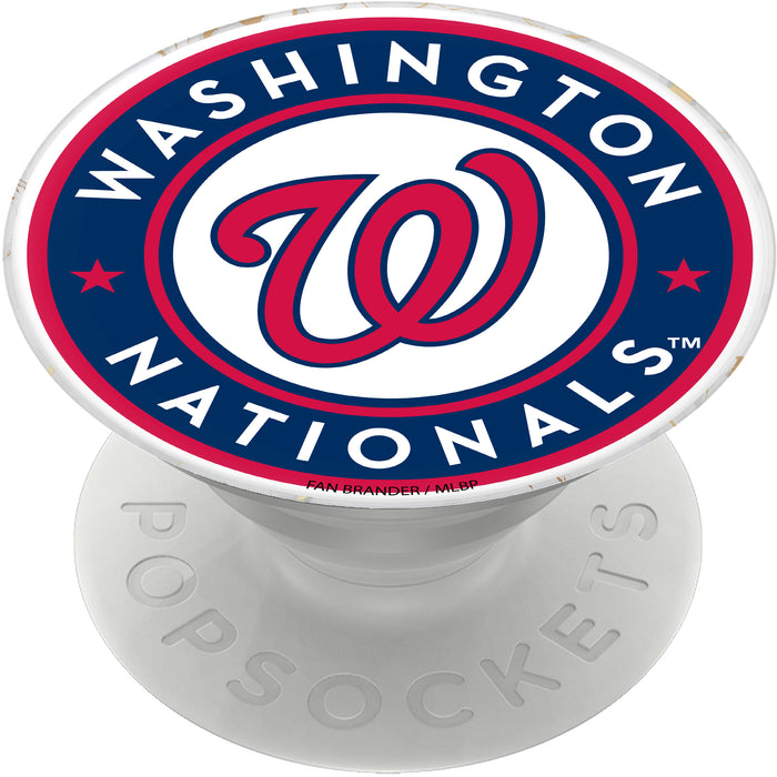 PopSocket PopGrip with Washington Nationals White Marble design