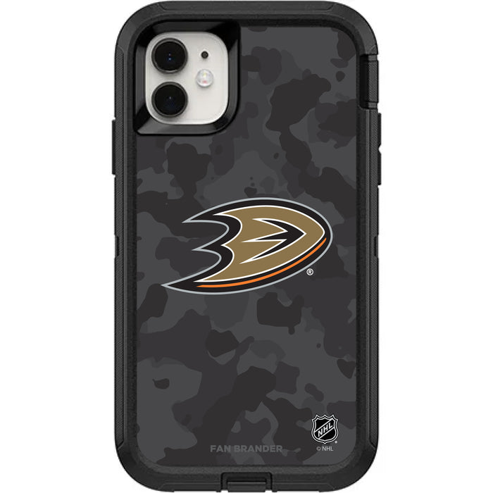 OtterBox Black Phone case with Anaheim Ducks Urban Camo design