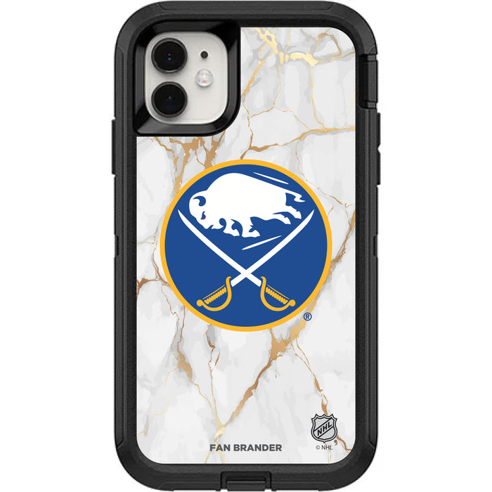 OtterBox Black Phone case with Buffalo Sabres White Marble design