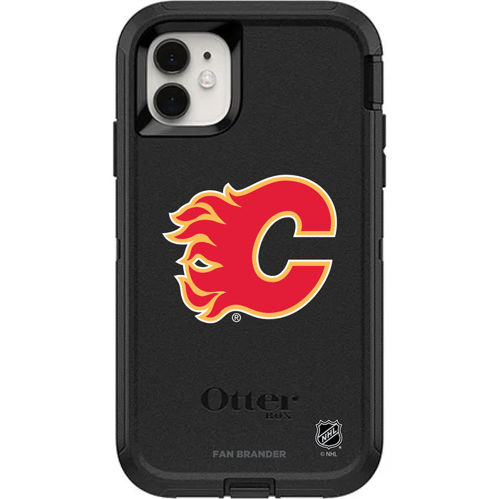 OtterBox Black Phone case with Calgary Flames Primary Logo