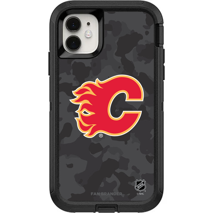 OtterBox Black Phone case with Calgary Flames Urban Camo design