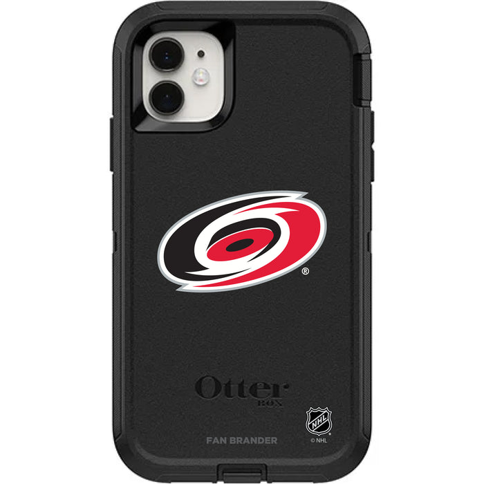 OtterBox Black Phone case with Carolina Hurricanes Primary Logo