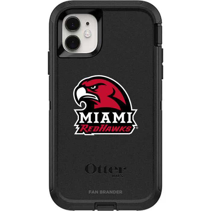 OtterBox Black Phone case with Miami University RedHawks Secondary Logo