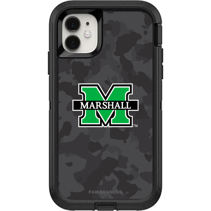 OtterBox Black Phone case with Marshall Thundering Herd Urban Camo Background