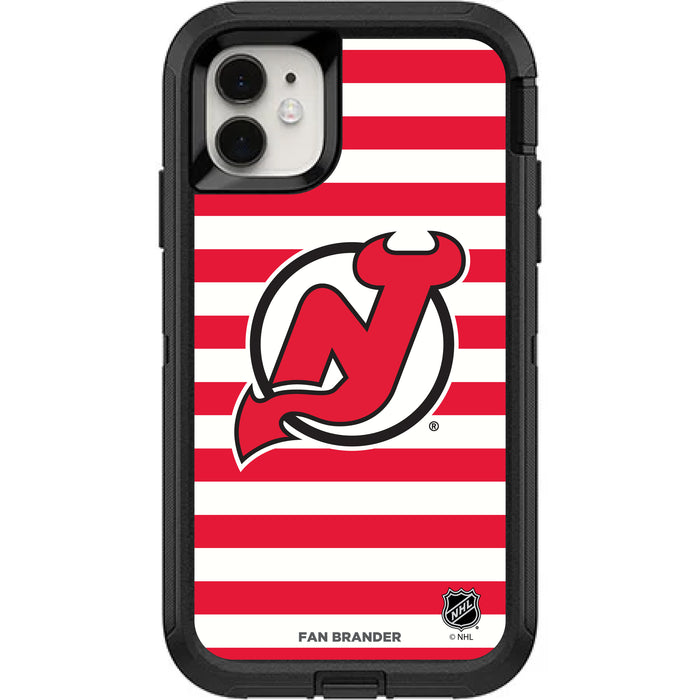 OtterBox Black Phone case with New Jersey Devils Stripes