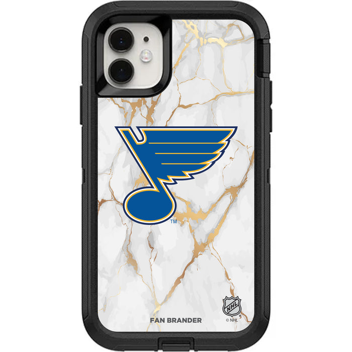 OtterBox Black Phone case with St. Louis Blues White Marble design