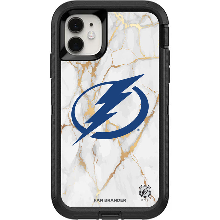 OtterBox Black Phone case with Tampa Bay Lightning White Marble design