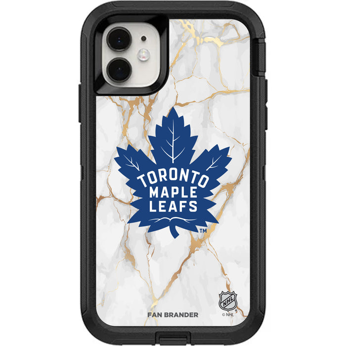 OtterBox Black Phone case with Toronto Maple Leafs White Marble design