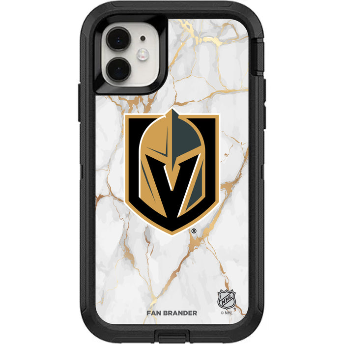 OtterBox Black Phone case with Vegas Golden Knights White Marble design