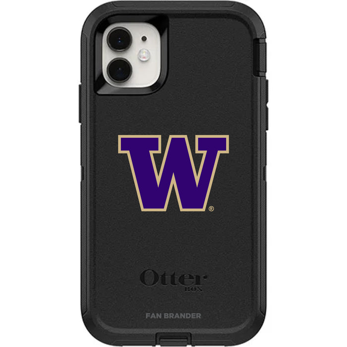 OtterBox Black Phone case with Washington Huskies Primary Logo