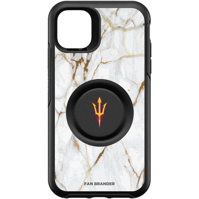 OtterBox Otter + Pop symmetry Phone case with Arizona State Sun Devils White Marble Background