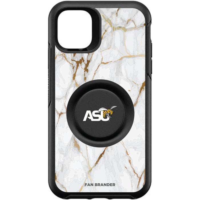 OtterBox Otter + Pop symmetry Phone case with Alabama State Hornets White Marble Background