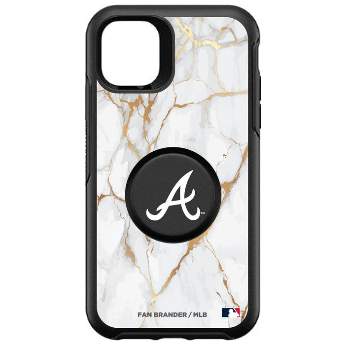 OtterBox Otter + Pop symmetry Phone case with Atlanta Braves White Marble design