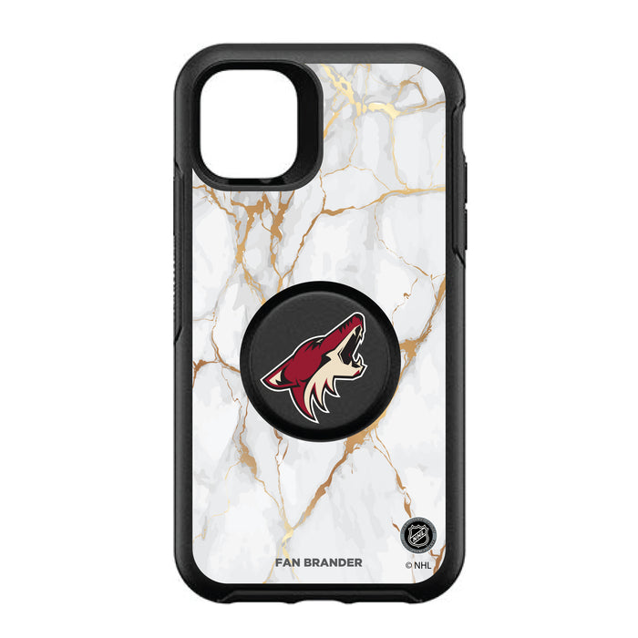 OtterBox Otter + Pop symmetry Phone case with Arizona Coyotes White Marble design