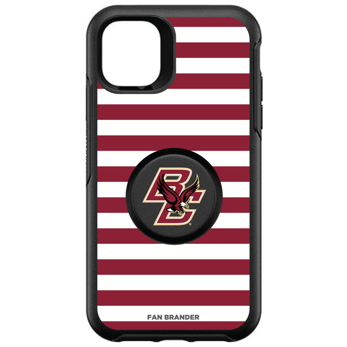 OtterBox Otter + Pop symmetry Phone case with Boston College Eagles Primary Logo and Striped Design