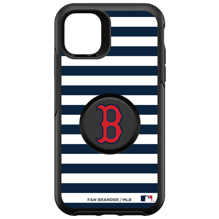 OtterBox Otter + Pop symmetry Phone case with Boston Red Sox Primary Logo and Striped Design