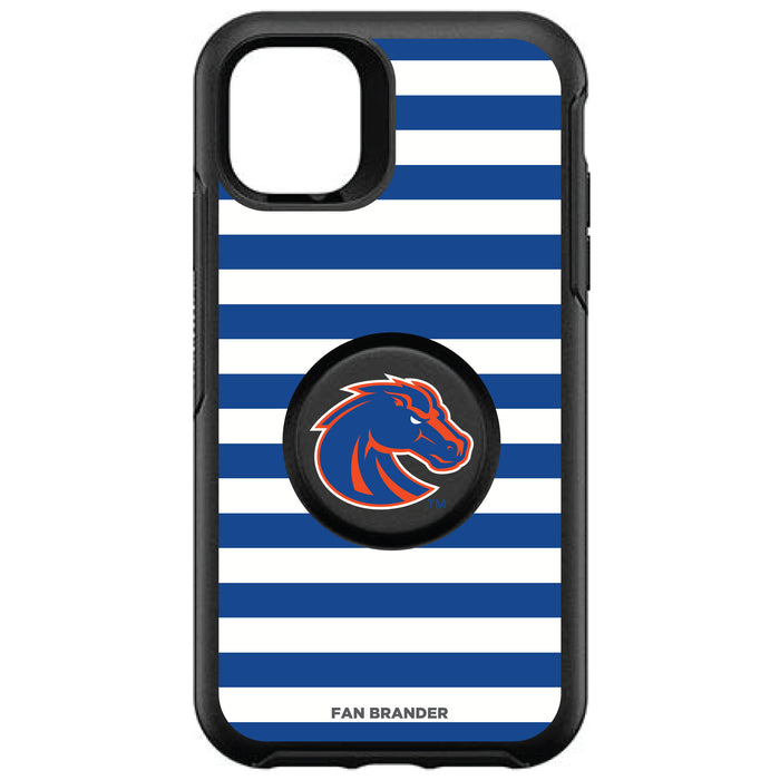 OtterBox Otter + Pop symmetry Phone case with Boise State Broncos Primary Logo and Striped Design
