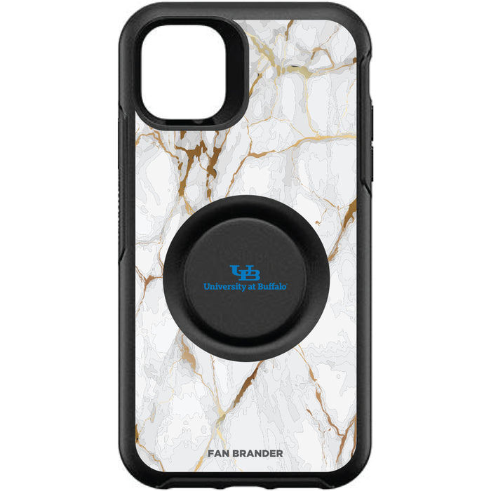 OtterBox Otter + Pop symmetry Phone case with Buffalo Bulls White Marble Background