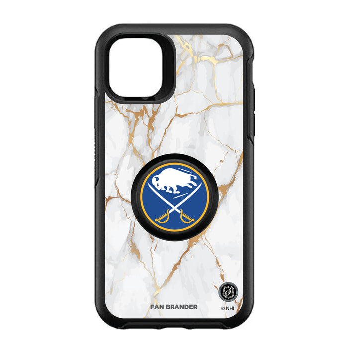 OtterBox Otter + Pop symmetry Phone case with Buffalo Sabres White Marble design